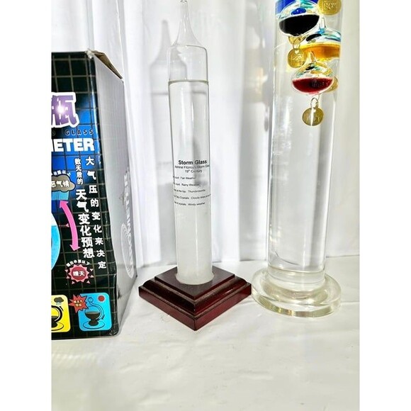 Vintage Galileo Glass Thermometer and Vintage Admiral Fitzroy Storm Glass - Picture 4 of 5